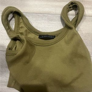 Green crop top